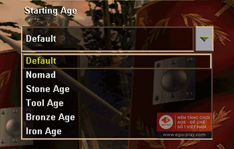 Thiết Lập Thời Kỳ Bắt Đầu Game (Starting Age) Từ Đời I Đến Đời IV