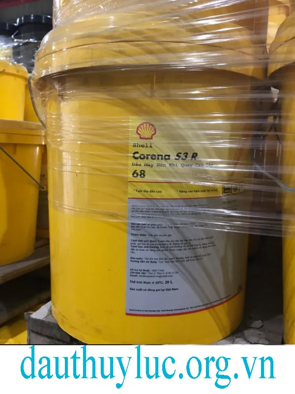 Chai dầu máy nén khí trục vít Shell Corena S3 R68 tiêu chuẩn công nghiệp