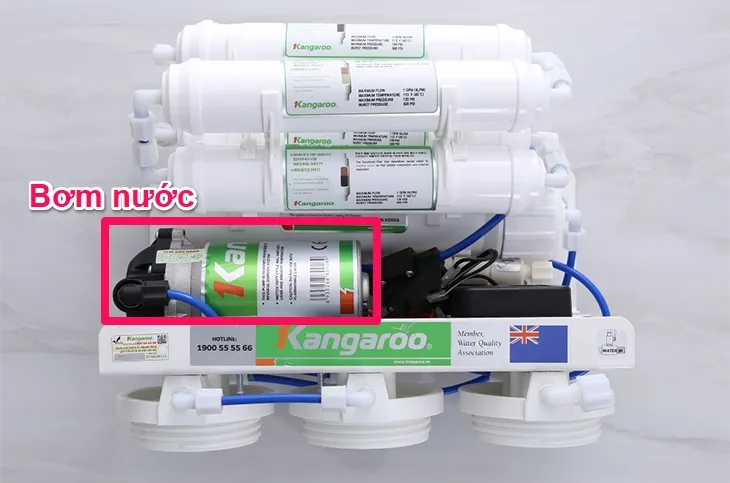 Bơm nước trong máy lọc nước Kangaroo KG10A3 hoạt động hiệu quả