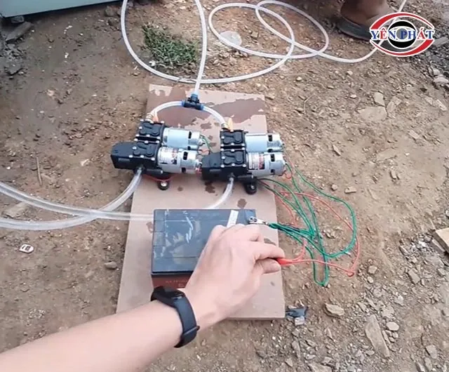 Máy rửa xe tự chế từ motor 775 đang hoạt động hiệu quả