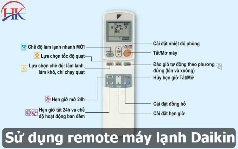 Sử Dụng Remote Máy Lạnh Daikin