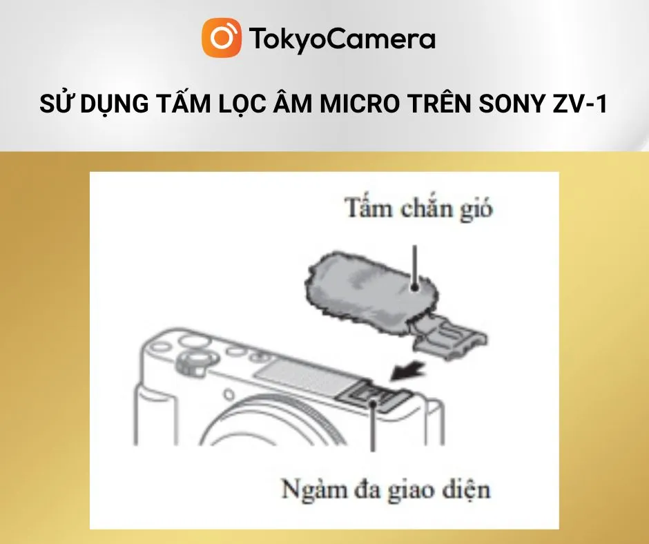 Sử dụng tấm chắn gió để cải thiện âm thanh khi quay phim với máy ảnh Sony ZV-1