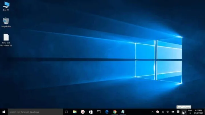 Sử dụng Taskbar để mở bàn phím ảo trên máy tính PC Windows 7