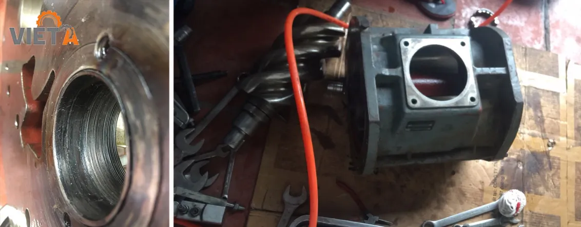 Sửa chữa cụm đầu nén máy nén khí trục vít công nghiệp