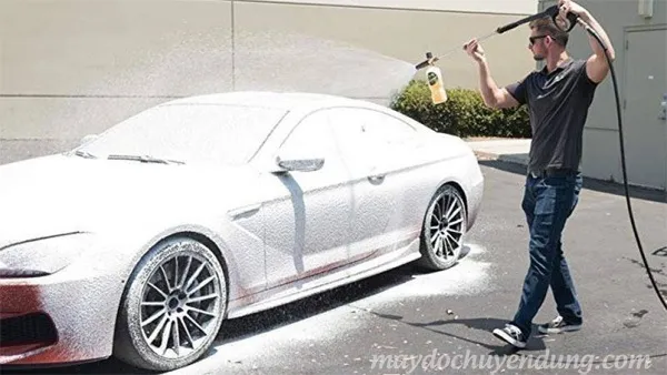 Sử dụng dây dẫn quá dài khiến máy rửa xe không lên nước