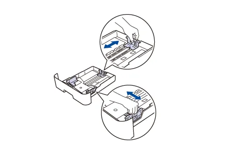 Sắp xếp và điều chỉnh giấy trong khay cho máy in Brother