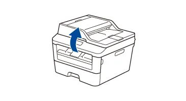 Mở nắp máy in Brother 2701dw để kiểm tra kẹt giấy