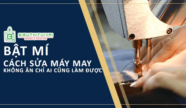 Máy may gia đình với kim và chỉ được xỏ đúng cách, minh họa allintitle:cách sửa máy may hiệu quả