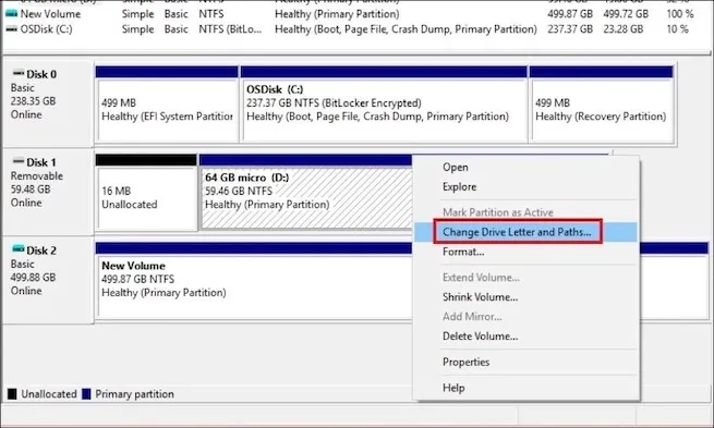 Thay đổi hoặc gán ký tự ổ đĩa