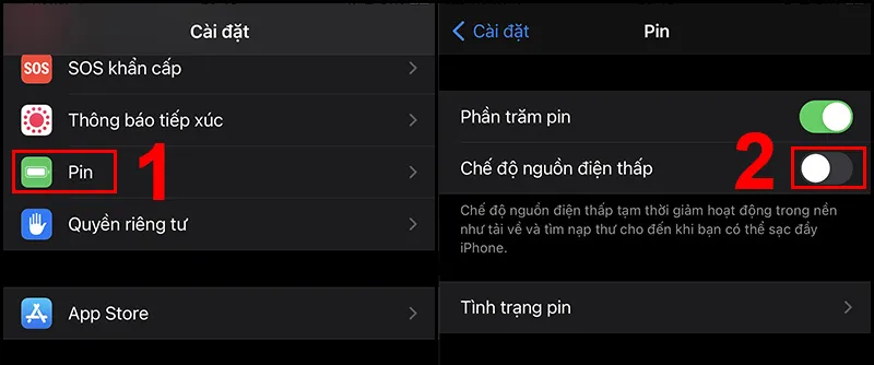 Thiết lập tiết kiệm pin trên điện thoại