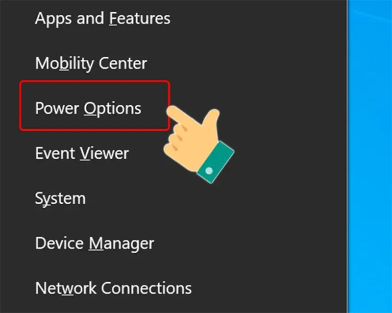 Mở Power Options để tùy chỉnh cách tắt chế độ ngủ ở máy tính Windows 10