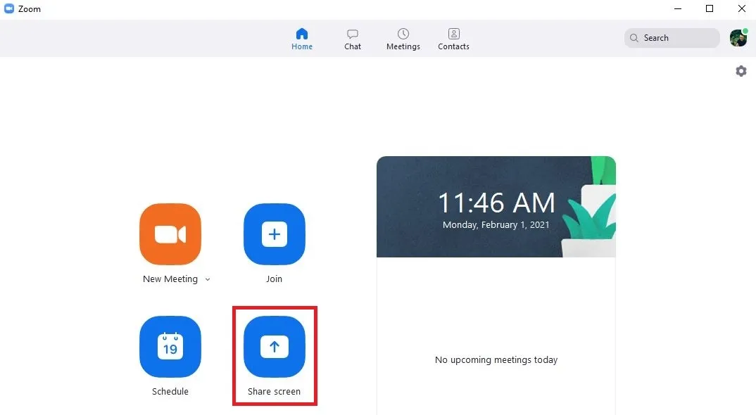Chức năng Share Screen của Zoom Meeting, cho phép chia sẻ màn hình máy tính trong cuộc họp