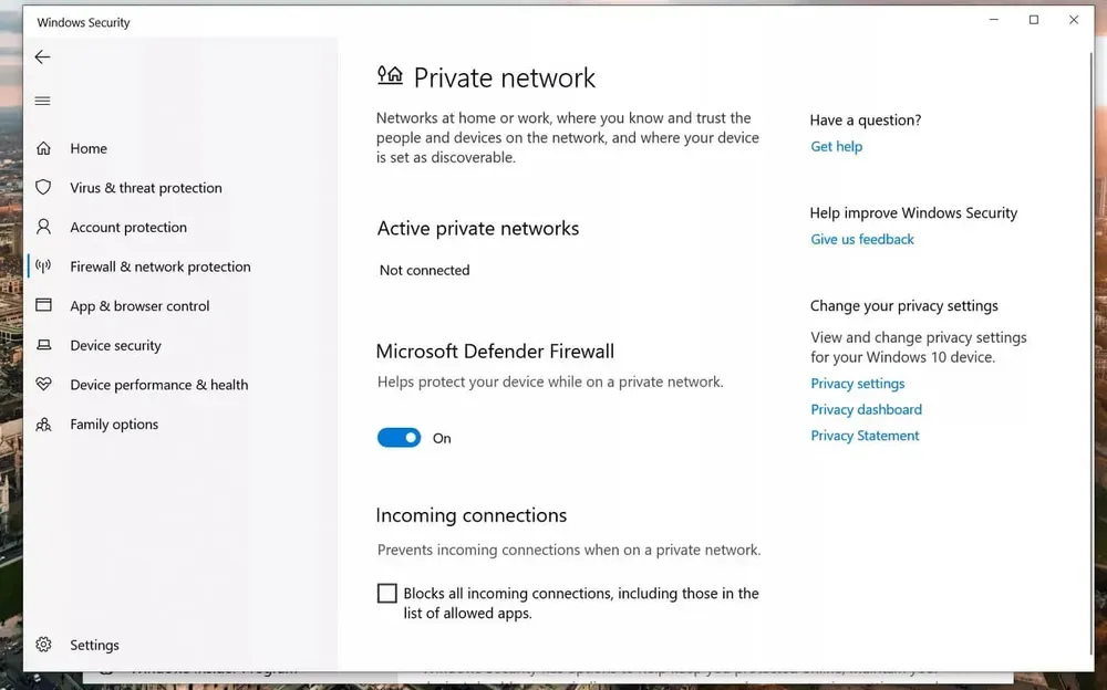 Tắt tường lửa Windows tạm thời để kiểm tra và sửa lỗi wifi máy tính