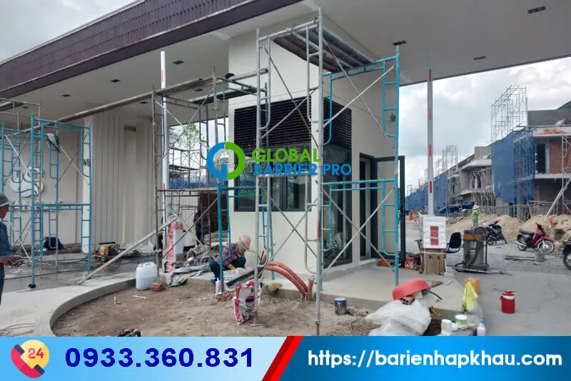 Quy trình thi công lắp đặt barrier tự động BS-606 tại một dự án ở Bình Dương