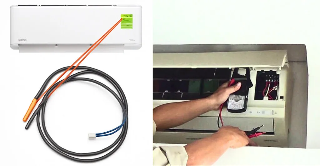 Thay thế cảm biến nhiệt độ mới, một cách sửa chữa máy lạnh Aqua lỗi F6