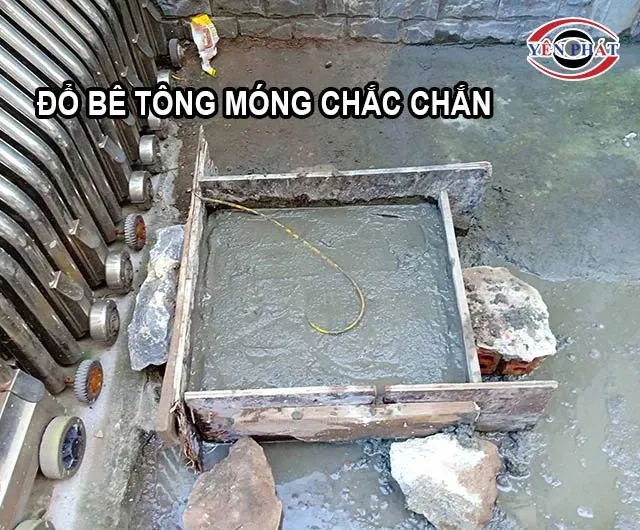 Đổ bê tông móng chắc chắn khi lắp đặt barie