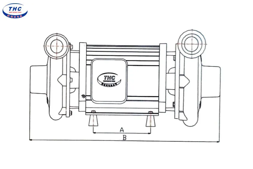 Hình thiết kế tổng thể máy bơm nước ABC 2HP Tân Hoàn Cầu thể hiện cấu trúc cần phân tích khi tìm hiểu cách chế máy bơm nước thành motor thường