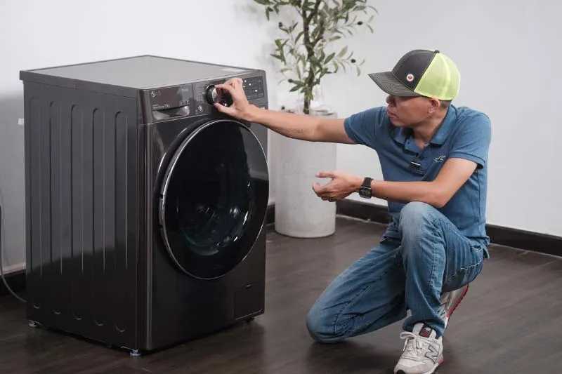 Minh họa tổng quan về các bước cơ bản để thực hiện cách mở máy giặt LG khi bị khoá an toàn và hiệu quả.