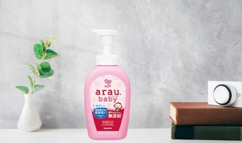Nước rửa bình sữa Arau Baby chuyên dụng để vệ sinh các bộ phận máy hút sữa, tuân thủ cách sử dụng máy hút sữa real bubee hiệu quả