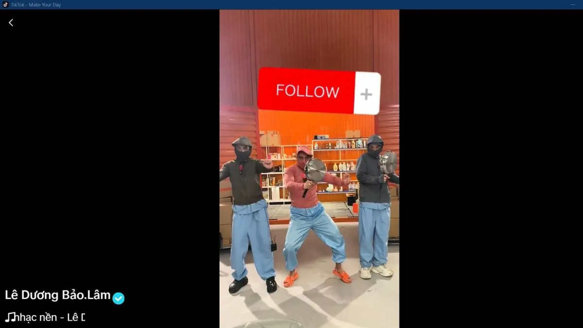 Trải nghiệm TikTok trực tiếp trên trình duyệt web sau khi hoàn thành cách tải TikTok trên máy tính và mở qua Extension