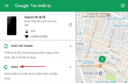 Các tùy chọn &quot;Khóa&quot; và &quot;Xóa&quot; thiết bị từ xa, tính năng bảo mật quan trọng để quản lý BlackBerry Passport khi bị khóa hoặc mất.