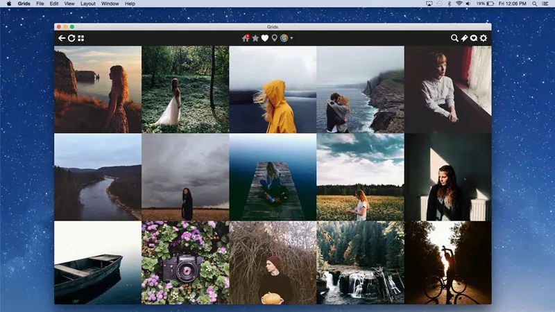 Giao diện Instagram với tin nhắn Direct Message hiển thị trên ứng dụng Grids