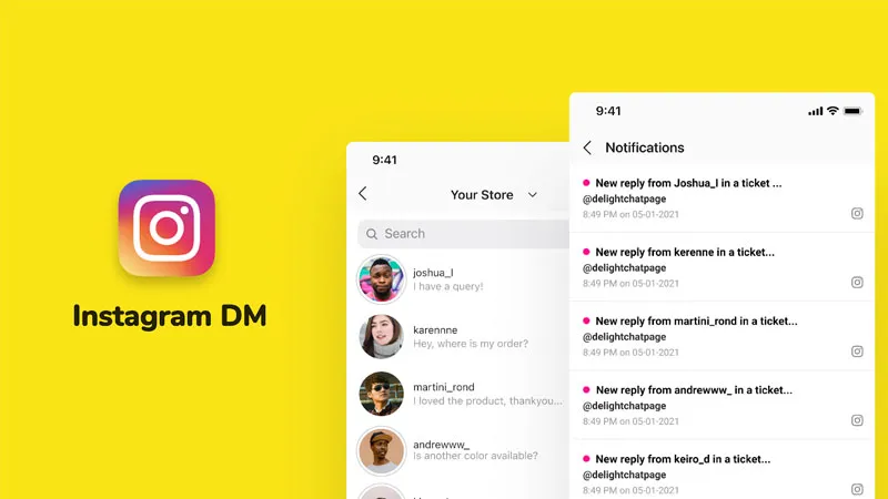 Người dùng đang xem giao diện tin nhắn Instagram với nhiều tùy chọn tương tác