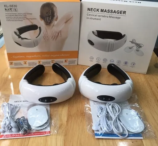 Máy massage cổ 3D với công nghệ xung điện, nhiệt hồng ngoại và từ trường, giúp giảm đau mỏi hiệu quả