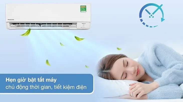 Tính năng hẹn giờ bật tắt máy lạnh Panasonic Inverter 1 HP CU/CS-PU9XKH-8M