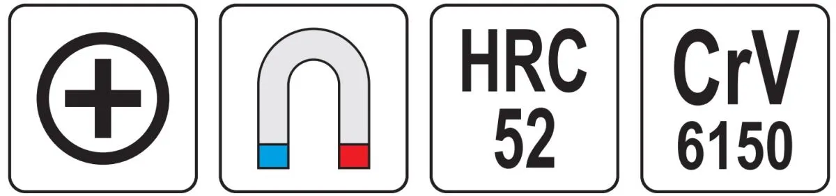 Cận cảnh cán cầm tô vít đầu 4 cạnh nam châm chống trượt Yato YT-25993