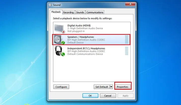 Kiểm tra Playback Devices và kích hoạt thiết bị, giải pháp mở loa trên máy tính hiệu quả
