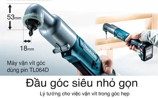 Máy vặn vít góc dùng pin Makita TL064DZ