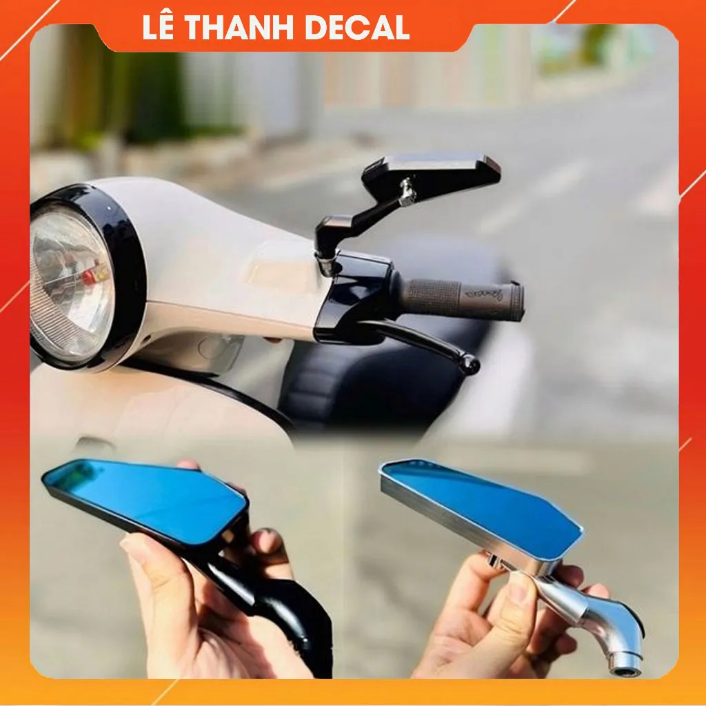 Gương chiếu hậu xe Vespa, tượng trưng cho sự sang trọng, tương tự gương cao cấp cho Vision