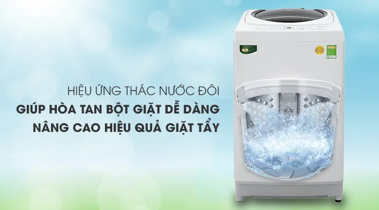 Hiệu ứng thác nước đôi trên máy giặt Toshiba 9kg AW-G1000GV WG