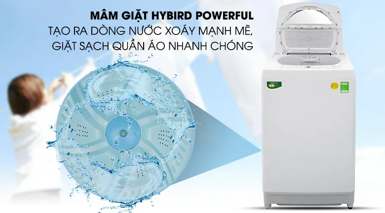 Mâm giặt Hybrid Powerful của máy giặt Toshiba 9kg AW-G1000GV WG