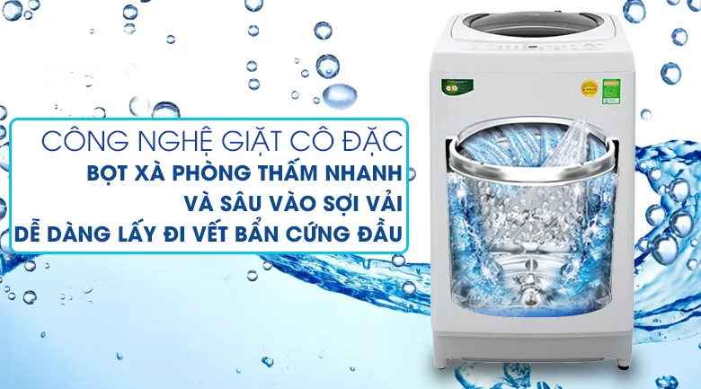 Công nghệ giặt cô đặc bằng bọt khí trên máy giặt Toshiba 9kg AW-G1000GV WG