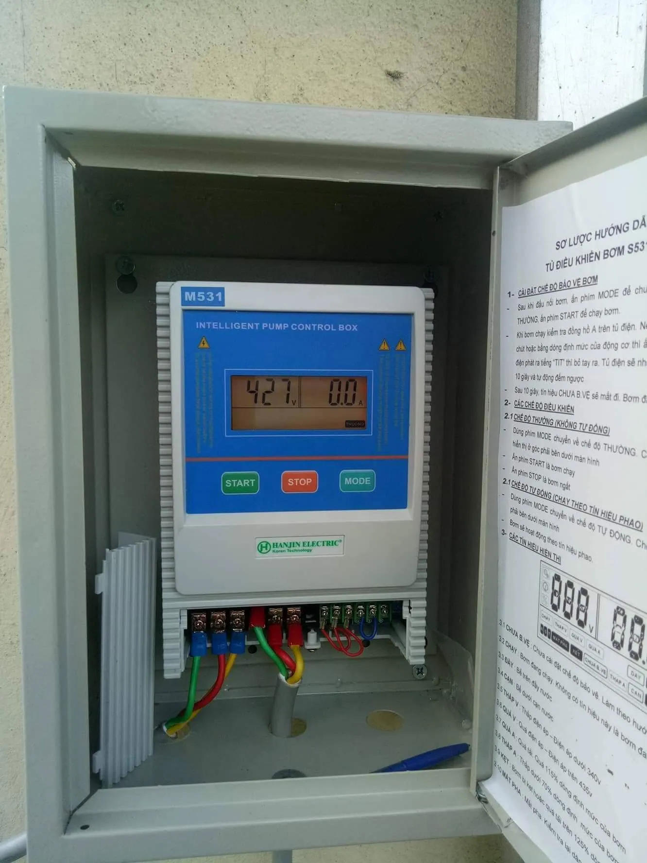Tủ điện tử thông minh điều khiển bơm