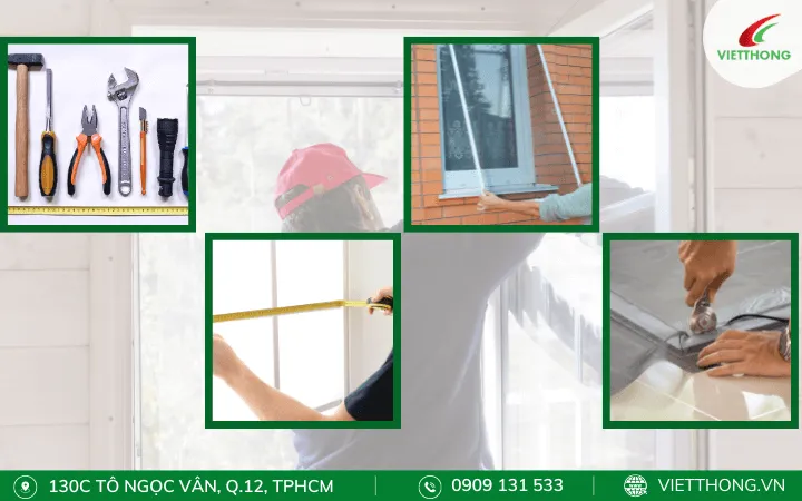 Quy trình cách lắp đặt cửa lưới chống muỗi tự cuốn chi tiết từng bước