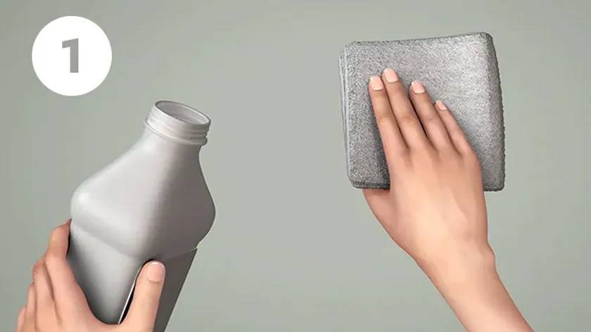 Quy trình làm sạch bề mặt tường trước khi áp dụng giải pháp treo khung ảnh không cần khoan tường