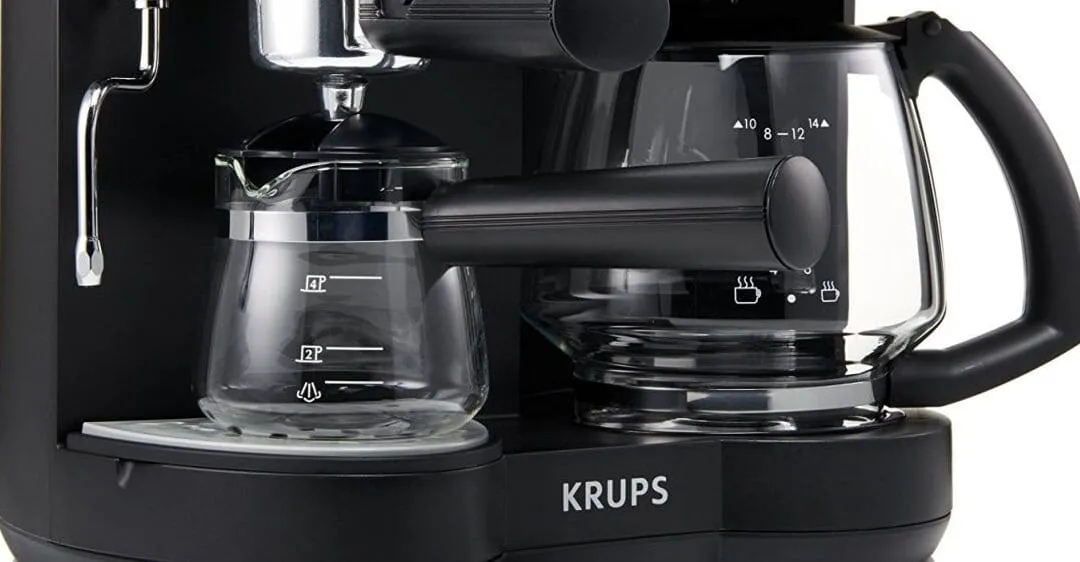 Hình ảnh minh họa máy pha cà phê Krups hiện đại với các ưu điểm về thiết kế và công nghệ, hỗ trợ người dùng tìm hiểu allintitle:cách sử dụng máy pha cà phê Krups hiệu quả.