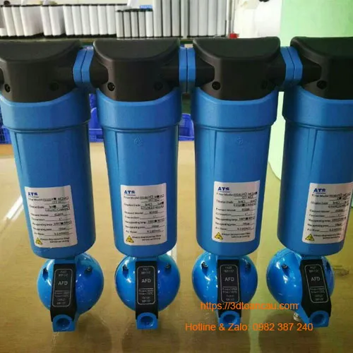 Sơ đồ minh họa vị trí lắp van khí tự động HAD20B dưới bộ lọc khí