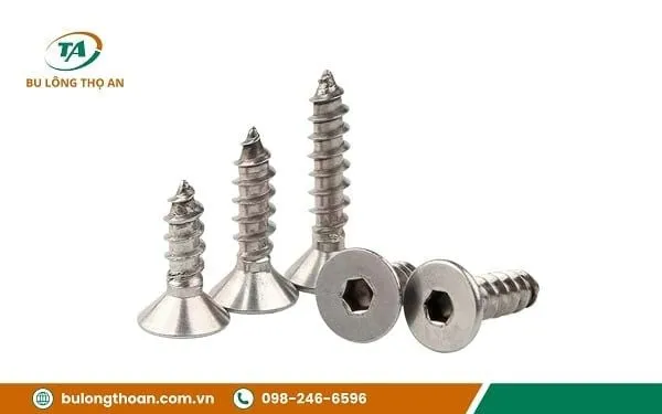 Vít gỗ lục giác chìm inox là loại vít được làm từ chất liệu inox, một loại thép không gỉ.