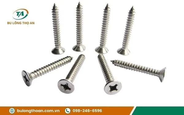 Vít gỗ lục giác chìm thép mạ là loại vít được làm từ thép và sau đó được mạ một lớp kim loại.