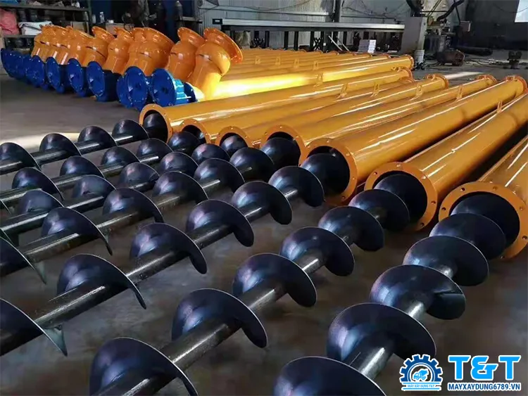 Vít tải xi măng ống kín chuyên dụng cho vật liệu dạng bột trong xây dựng