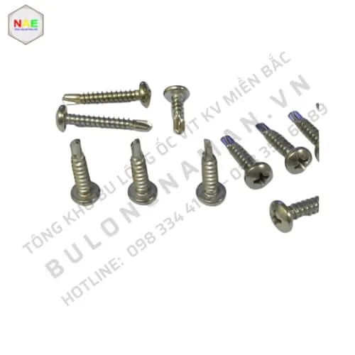 Vít tự khoan inox đầu tròn loại 201 sáng bóng, lựa chọn kinh tế cho nhiều dự án