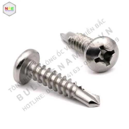 Các loại vít tự khoan inox đầu tròn đa dạng kích thước, đáp ứng mọi yêu cầu kỹ thuật