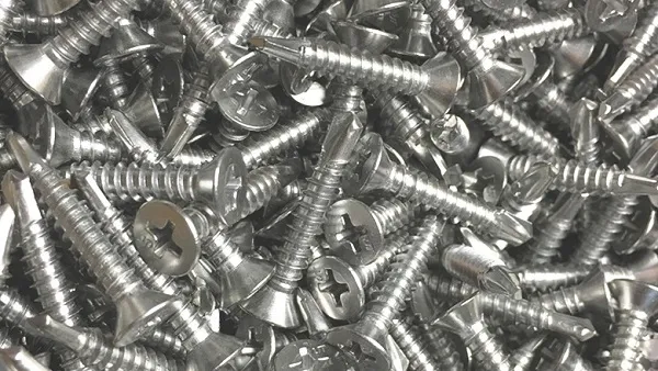 Vít tự khoan inox 410 đầu bằng