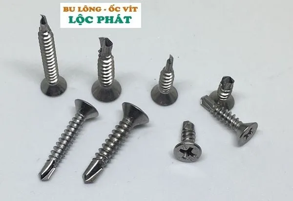 Vít đầu bằng đuôi cá chất liệu Inox