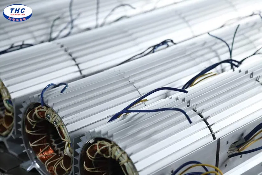 Vỏ motor làm bằng nhôm hợp kim của máy bơm ABC 2HP, một phần quan trọng trong việc chế máy bơm nước thành motor thường