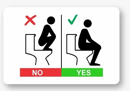 Minh họa cảnh báo không dẫm chân lên bồn cầu, đảm bảo an toàn và tuổi thọ thiết bị vệ sinh